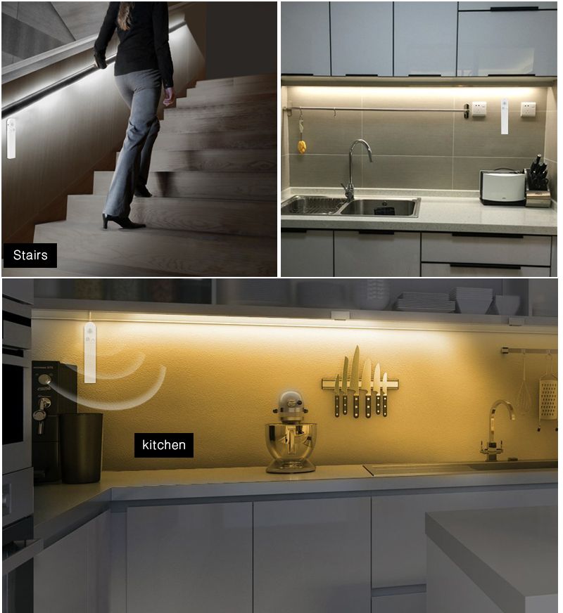 Ταινία LED με Ανιχνευτή Κίνησης 1.2m Μπλε - Λειτουργεί με Μπαταρίες - Blue Led Digital Bed Lighting